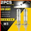 New 1 Pair H1 LED Headlight Bulb 100W High Low Beam Fog Driving Light Bulbs 6000K White Bight for Auto Car Truck SUV Headlamp