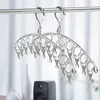 Hangers 10/16 Clips Clothes Drying Hanger Stainless Steel Windproof Clothespin Laundry Clothesline Sock Towel Bra Rack