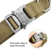 Dog Collars Leashes Strong Military Tactical Collar Pet Bungee Leash Durable Nylon Training With Handle Large Dogs French Bulldog 230606