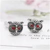 Manschettenknöpfe Ancient Sier Owl Manschettenknöpfe Kupfer Business Anzug Hemd Knopf Kleid Für Frauen Männer Modeschmuck Will And Sandy Drop Deli Dh1Ty