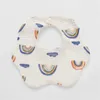 Bibs Cloths Baby feeding bib pure cotton printed Drool wave absorbing Saliva towel soft Burp fabric for newborns and young children G220605