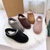 Tasman Slippers Chestnut Fur Slides Disquete Sheepskin Classic Mules Women Ultra Mini Tazz Platform Boot Slip-on Shoes Suede Black Pink Reindeer With Box Size 4-13 01