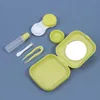 Sunglasses Cases 1PC Lovely Travel Kit Pocket Mini Contact Lens Case Easy Carry Mirror Lenses Box Container 230605