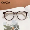 Солнцезащитные очки рамы Ovza Retro Eyeglass рама овальных женских очков с прозрачными мужчинами Twocolor S4089 230605