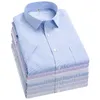 남자 캐주얼 셔츠 남자 줄무늬 사각형 칼라 봄과 여름 통근 비즈니스 스타일 야외 양식에 맞는 짧은 슬리브 셔츠