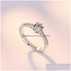 Aktualizacja Pierścienia Północna Diamond Otwarte Regulowane Pierścionki zaręczynowe dla kobiet biżuterii mody Will i Sandy Drop Dostawa Dhixf