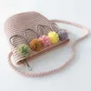 Handbags Girl's Crossbody Bag Handmade Floral Rattan Mini Shoulder Bag Summer Straw Beach Bag Kid's Casual Messenger Bags Handbag 230606
