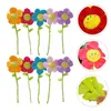 Fleurs décoratives 10 Pcs Simulé Tournesol Fenêtre Garniture Fleur En Peluche Bureau Enfants Jouets D'été