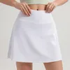 Lu Lu Lemons Women Sports Yoga Skirtsトレーニングショーツジッパープリーツテニスゴルフスカートアンチエクスポージャーショート