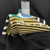 Skjortor 23SS Spring Black T Shirt Men Woman Rhude Top Tee Sea Sail Sunset Print 1 Högkvalitativ mode Lös bomull Kort ärm