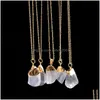 Pendentif Colliers Irregar Cristal Pierre Naturelle Collier Chaînes En Or Femmes Hommes Bijoux De Mode Will Et Sandy Drop Livraison Pendentifs Dhwat