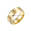 Band Rings Stainless Steel Matte Ring Simple Gold Women Mens Fashion Jewelry Will And Sandy 080534 Drop Delivery Dhdh9