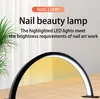 Nail Dryers 36W Beauty Salon Lighting Half Moon Shaped Nails Care kit Desktop Arch Ring Led Lights Manicure Lamp Art Light Makeup 230606