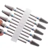 Gwóźdź Art Art Equipment 10pc węglika Manicure Ustaw bity wiertła żel Poliska do zmywacza Ceramiczne truskawki dla paznokci Pliki elektryczne Narzędzia 230606