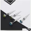 Stud Punctured Punk Stainless Steel Oorbellen Opal Studs Ear Rings Women Mens Fashion Sieraden Gift Will And Sandy Drop Delivery Dh6Nw