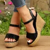 Sandals Wedges Platform High Heels Shoes 2023 Women Summer Designer Sexy Party Slingback Pumps Chunky Slippers Zapatos