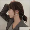 Dangle Chandelier Contracted Lozenge Color Contrast Earrings Female Fashion Lady Geometric Hollow Out The Triangle Stud Earring Dr Dhb75