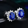 Designer Diamond Rose Diamond Stud Earrings Luxurious Zircon Sparkling Crystal Women's Stud Earrings Fashion Ladies Jewelry women's earring