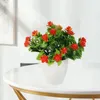 Dekorativa blommor simulering bonsai elegant väderbeständig icke-halkbotten vinskåp faux ros sovrum dekor