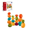 Balancing Stones Toy Set 12PCS Polyhedral Plastic Stacking Rocks Educational Creative Preschool Arts Learning Sensory Building Blocks Puzzle Giocattolo di grandi dimensioni