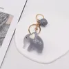 Candy Color Cute Elephant Heart Bell Key Chains Cartoon Animal Geometric Ornament Car Keychain Bag Accessories Key Chains Gifts