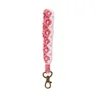 Boho Colorful Macrame Wristlet Keychains Handgjorda flätad bilnyckelhänge armband med hummer Claw Metal Buckle Key Chain Gift
