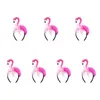 Bandanas 7 PCS Flamingo pannband Festival Tillbehör Hawaiian klänningar Girls POGRAPHY PROPS Pink Halloween Decor