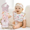 Bibs Burp Cloths Водонепроницаемые мультипликационные турниры для кормления для кормления нагрудники для мытья полотенце слюны с ловцом еды, подходящими для девочек и мальчиков G220605 Good