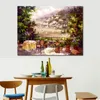 Contemporary Landscape Canvas Art Bien Venue Stunning Impressionist Garden Oil Painting Unique Style for Entryway