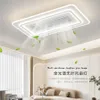 Modern Full Spectrum Bladeless Ceiling Fan Lamps Dimmable With Remote Control 6 Gears Indoor LED Lighting Bedroom Living Room