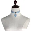チョーカーハートペンダントゴシックデニムネックレスボタン調整可能な女性ネックレスネックレットファッションジュエリーウィルとサンディドロップ配達PE DH51D