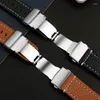 Oglądaj zespoły Universal Dowolne marka szybkie wydanie Liszee Grain Watchband Men Men Pasek 20 mm 22 mm składane klamra