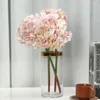 Dekorativa blommor konstgjorda hortensia huvuden gren silke falska flore bröllop arrangemang bord diy hem dekoration