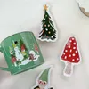 Muggar Yozwoo Cartoon Christmas Ceramic Small Red Books Creative High utseende Level Office Coffee Coffee