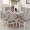 Table Cloth High Grade Luxury Europe Lace Floral Embroidery Tablecloth Round For Wedding Tea Tablecloths G2
