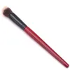 Pinceaux classiques en bois rouge à long manche, brosse de maquillage synthétique moelleuse pour joues
