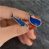 Pins Brooches Cute Blue Shark Whale Pins Enamel Animal Lapel Pin Tops Bag Cor Fashion Jewelry Will And Sandy Drop Delivery Dhn5W