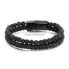 Perlé Brin Volcanique Pierre Naturelle Oeil De Tigre Bracelet Rangées Bracelets En Cuir Bracelet Bracelet Manchette Pour Hommes Bijoux De Mode Drop Del Dhm4J