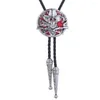 Bow Ties Western Cowboy Double Gun Hat Skull Bolo Tie