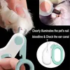 Professional Cat Nail Clipper Cutter med LED -ljusaxdräkt för hundskötselverktyg Trimmer Pet Nail Clippers