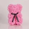 Rose Teddy Bear Valentines Day Gift 25cm Flower Bear Artificial Christmas Gift for Women Valentines Gift Sea Ship QH57