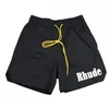 شورت الرجال Rhude Short Mens Mesh Fashion للنساء نساء عاكس التزلج على الجليد Hip Hop Beach Pocket عالي الجودة شورتات بيضاء الحدود الآسيوية S-XL8HGF