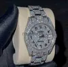 77LW Diğer Watch Holwatch 2024 Mosang Stone Diamond Watch Özelleştirme Mens'in TT'sini Geçebilir Otomatik Mekanik Hareket Su Geçirmez İzle J230606