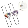 Crystals Gravel Pendant party favor Bookmark Elastic Rope Heart Shaped Life Tree Bookmark Gift bb0518