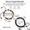 Kralen 2 Stuks Creatieve Magneet Trekken Paar Charm Strand Armbanden Goede Vriend Minnaar 8Mm Natuursteen Kralen Handgemaakte Gevlochten touw Wo Dhycz