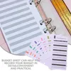 Gift Wrap Budget Card Wallet Tracker Cash Recording Household Paper Replacements Sheets Practical