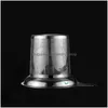 Ferramentas de chá para café 304 Coadores de aço inoxidável Filtro de malha infusor de grande capacidade Filtro de água Bules Canecas Copos Drop Delivery H Dhelm