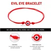 Braccialetti di fascino Pinky Promise Evil Blue Eye Woven Carta Tessuto Bracciale Donne regolabili Red String Femme Fashion Gioielli Drop DE DHLZQ