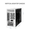 Portable desktop computer case office e-sports heat dissipation small host shell side-through host case matx chassis Six-generation flash leopard chassis