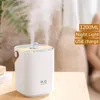 XIAOMI Humidificateur d'air 1,2 L Humidificateurs à ultrasons silencieux avec lumière pour chambre de bébé Humidificateurs à arrêt automatique USB rechargeable